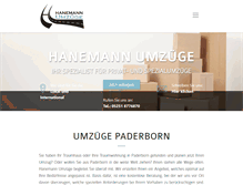 Tablet Screenshot of hanemann-international.de